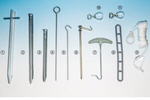 Fixation pour tente, auvent et stores